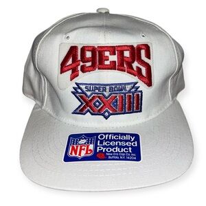 Vintage San Francisco 49ers Snapback Hat Super Bowl 23 1989 80s Deadstock NFL